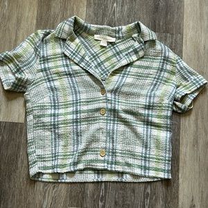 Button Down Crop Top